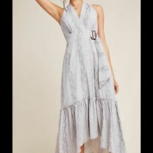 NWT Anthropologie MARFA Snakeskin Maxi Midi dress